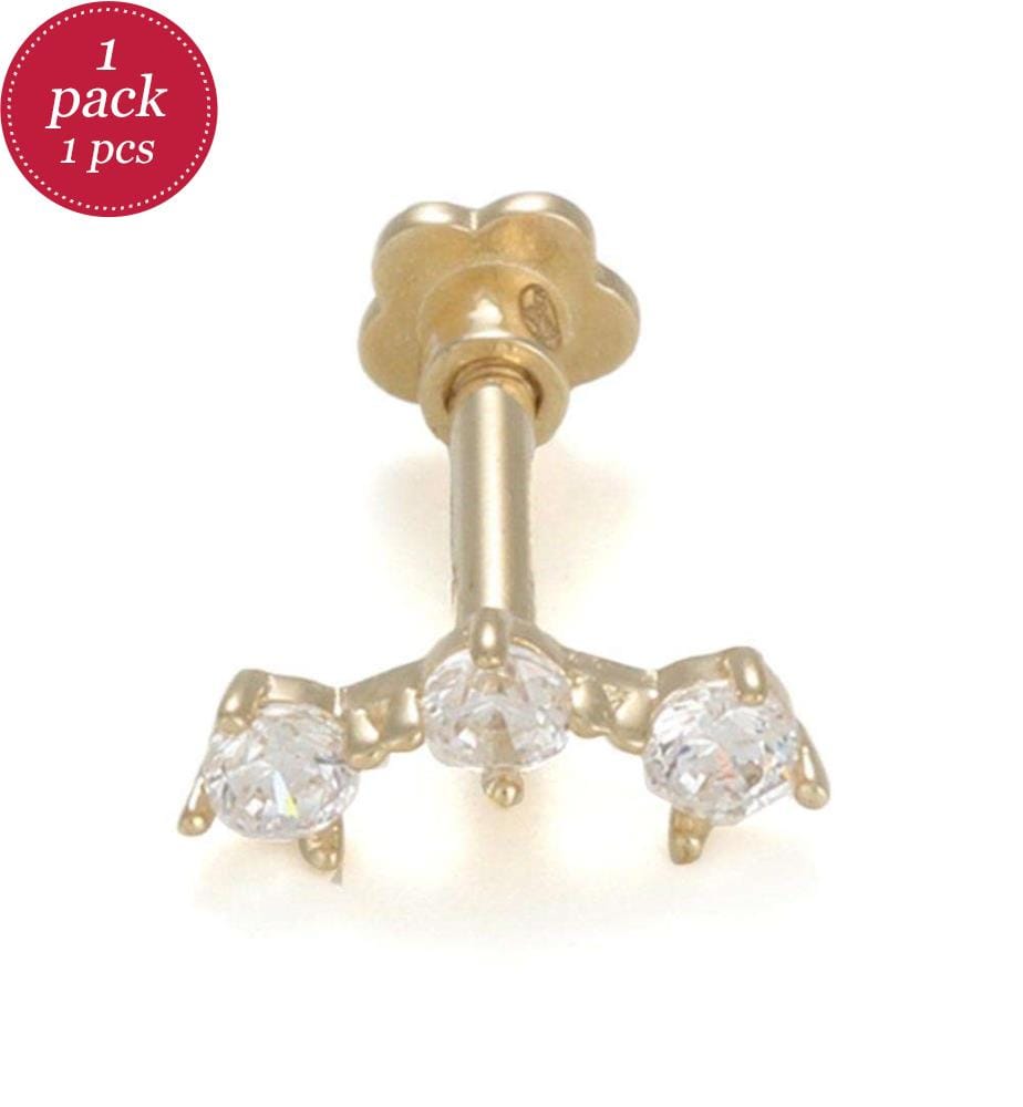 1 Ear-Cuff, Trinity, Gelbgold 