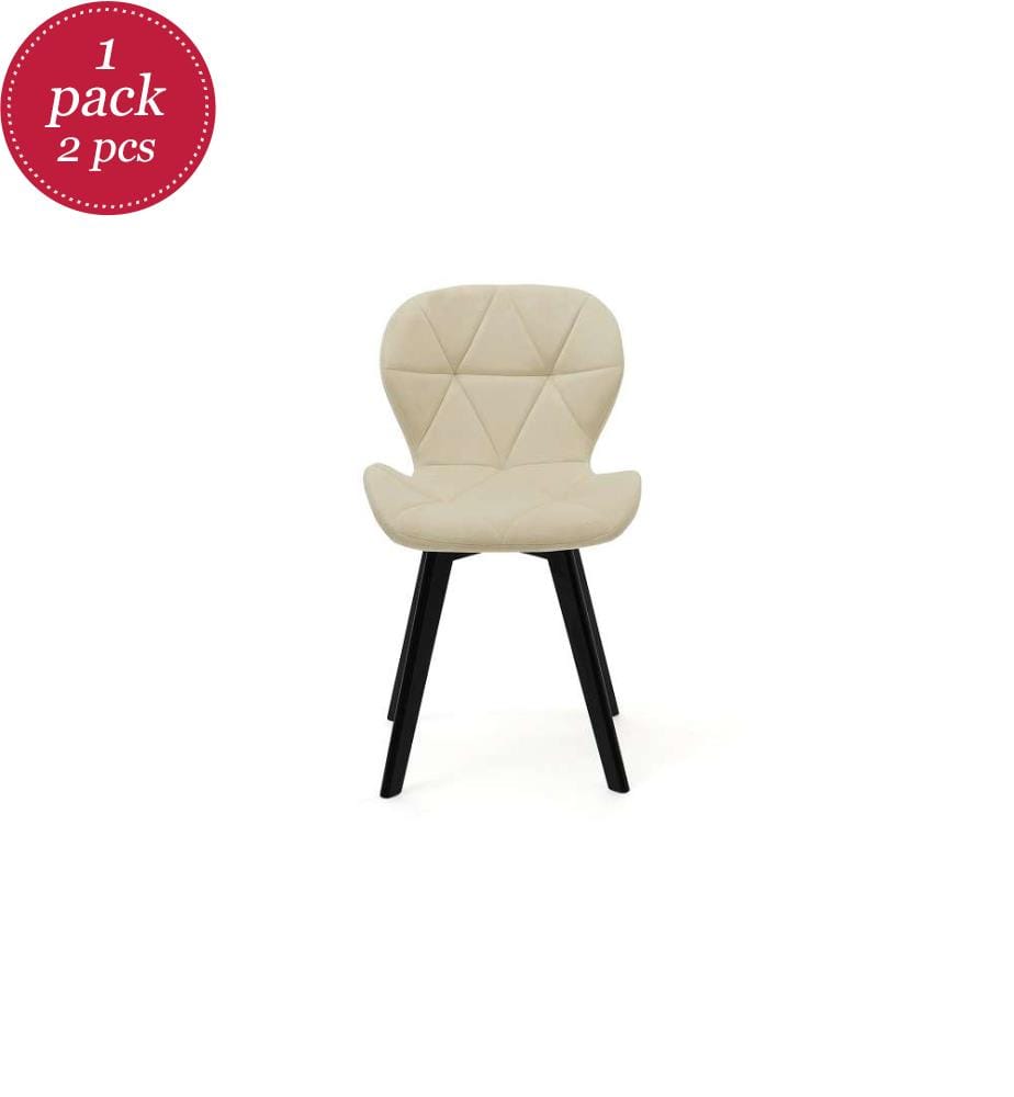 Set of 2 Daisy Chairs 50 x 48 x 79 cm - Cream