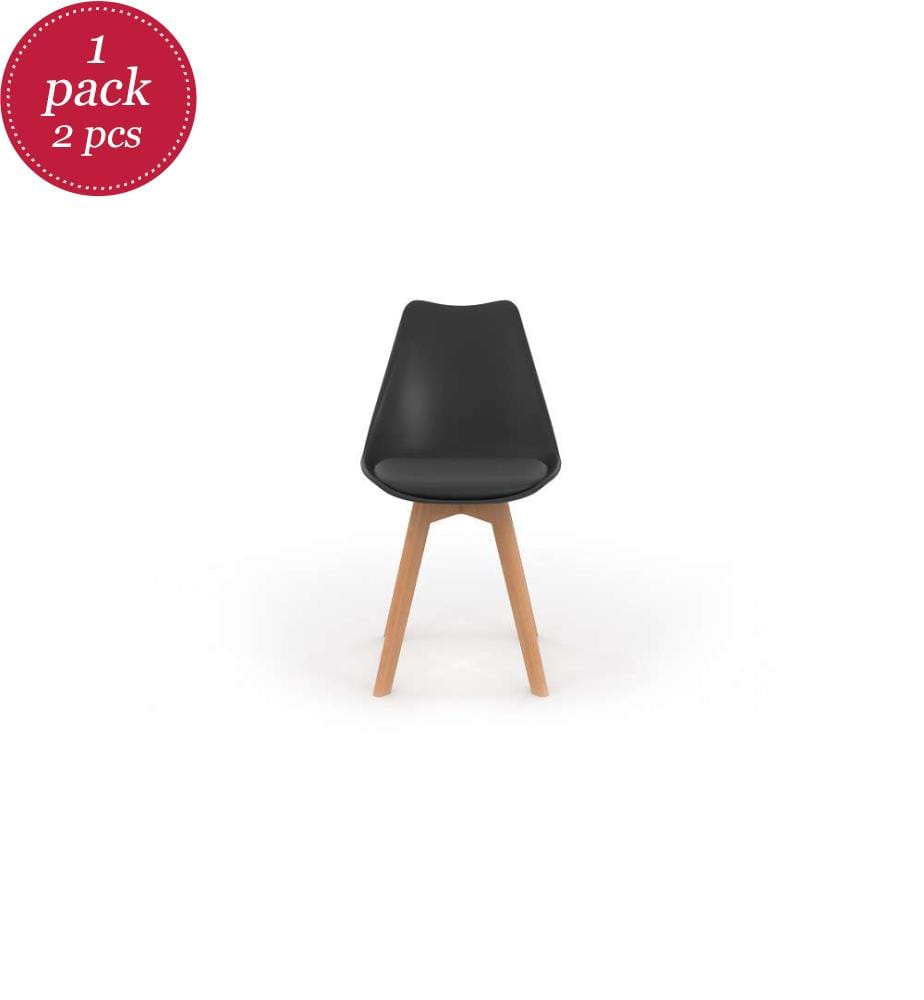 Set of 2 Nordia Chairs 46 x 51 x 79.5 cm - Black