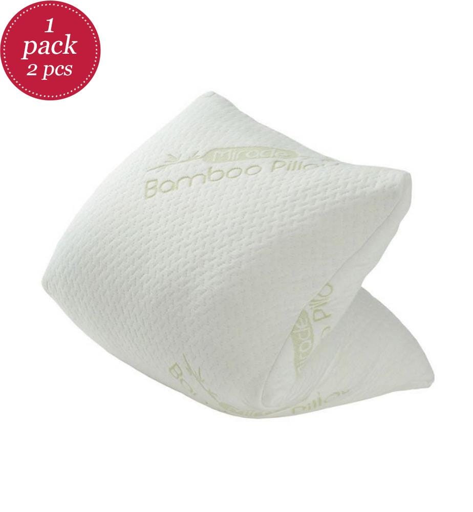 Set di 2 federe impermeabili in bambù 50x70 cm - Bianco