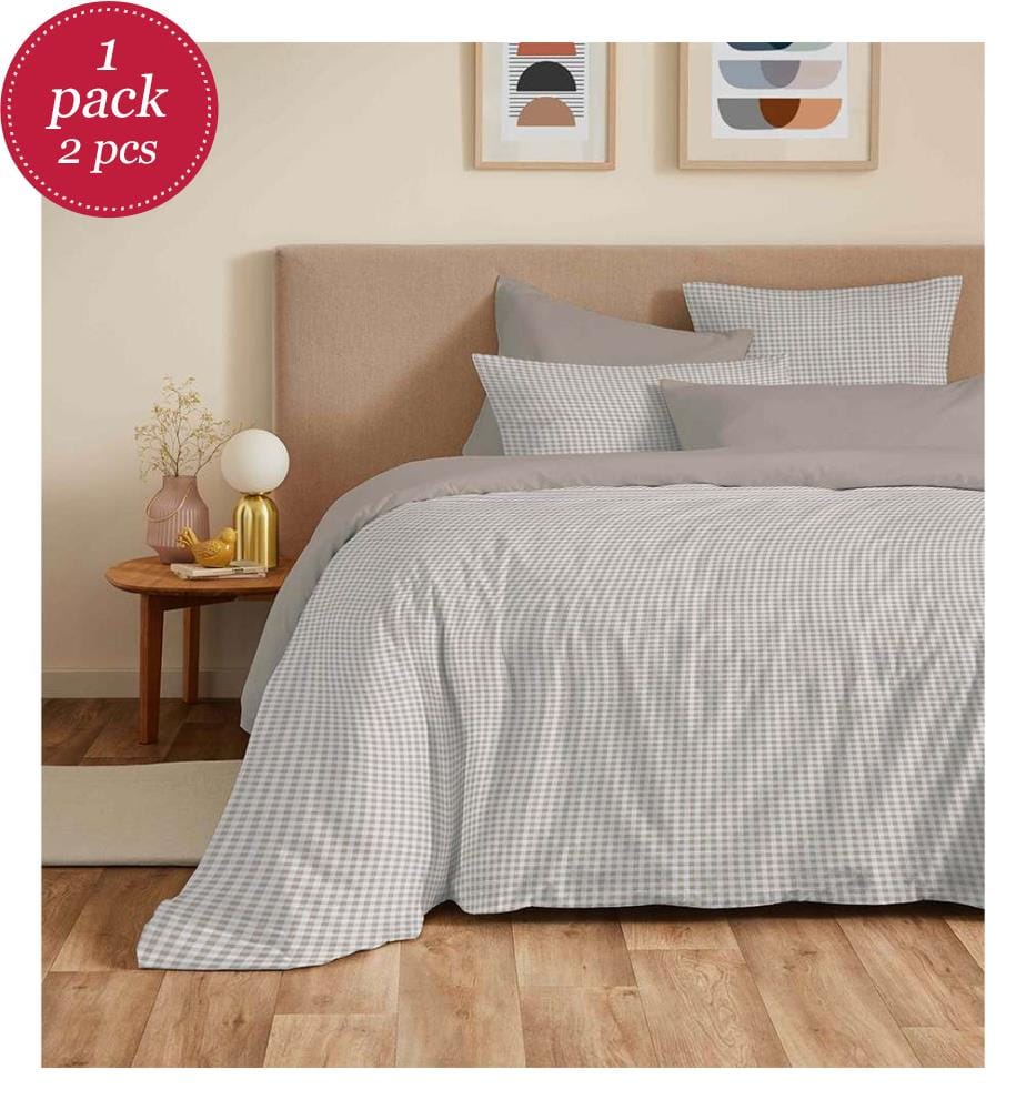 Comforter Cover 240 x 260 cm and Fitted Sheet 180 x 200 cm - Gabrielle Naturel