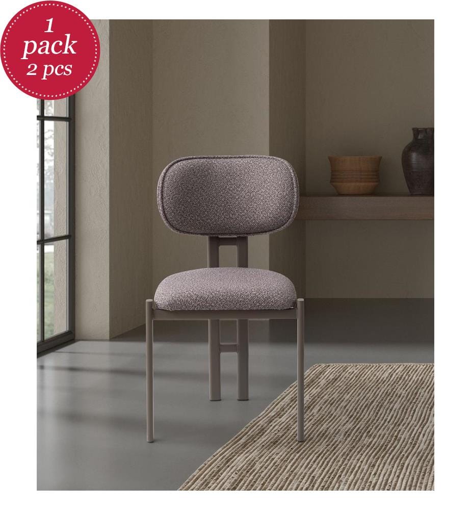 Stuhl-Set (2 Stück) - Aschgrau Cappuccino