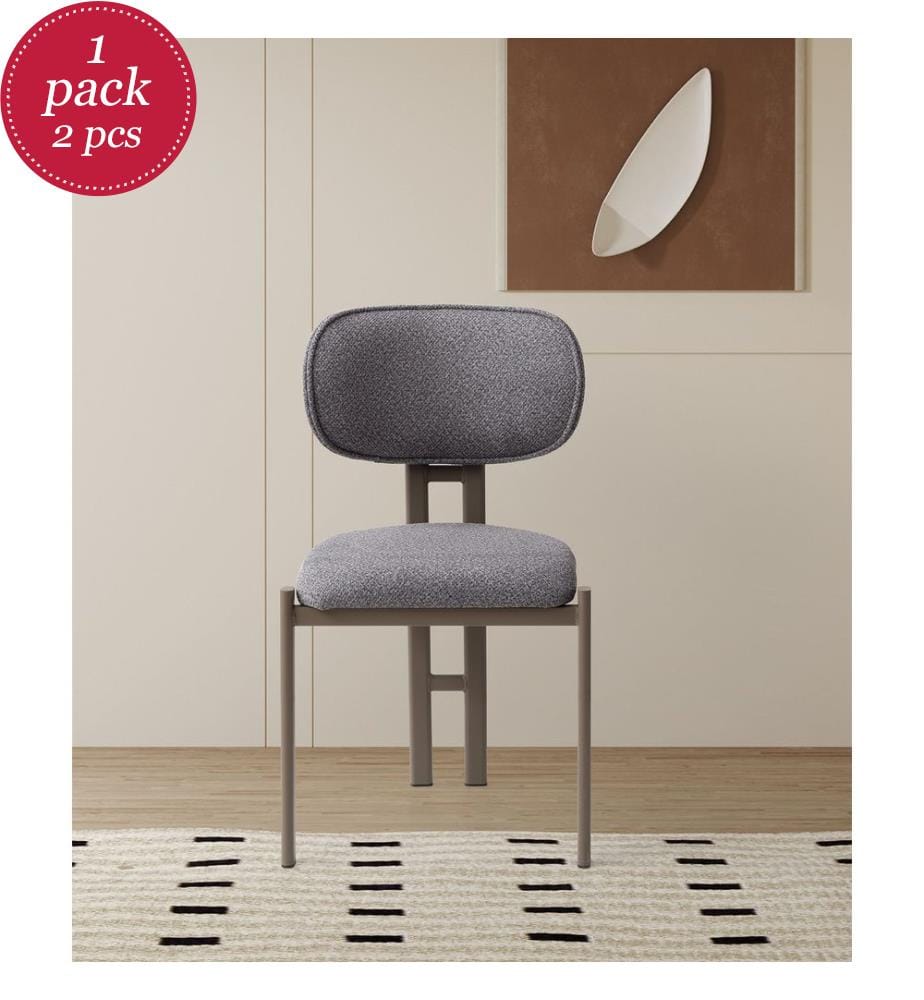 Stuhl-Set (2 Stück) - Dunkelgrau Cappuccino