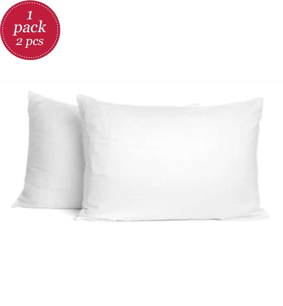 Set di 2 federe in flanella 50x70 cm - Bianco