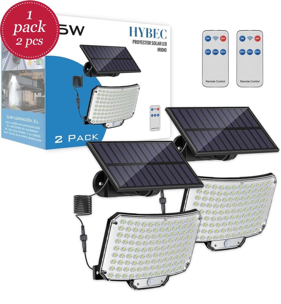 Set mit 3 Aussen-Solarlampen mit Bewegungssensor - Schwarz