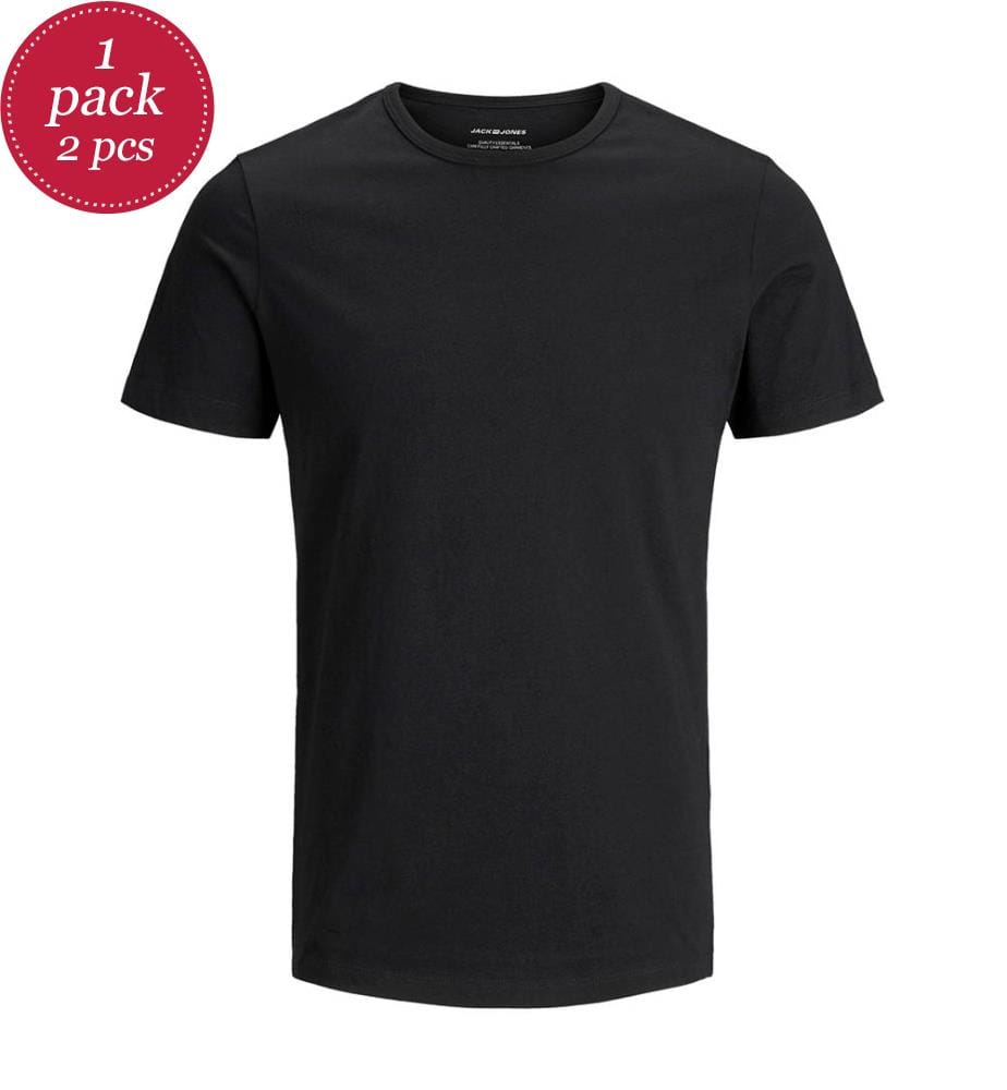 2er-Pack T-Shirts Basic - Schwarz