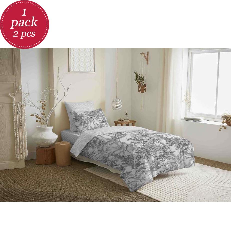 Bettdeckenbezug 140 x 200 cm und Spannbettlaken 90 x 190 cm - Adama Perle