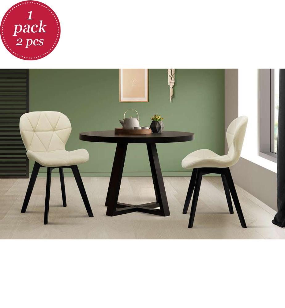 2er-Set Daisy-Stühle 50 x 48 x 79 cm - Creme