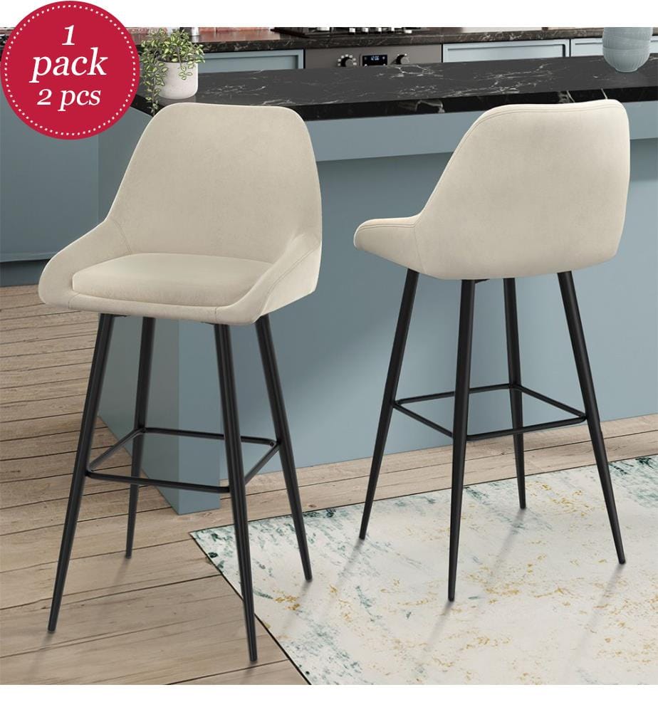 2er-Set Barhocker Olivia - Creme