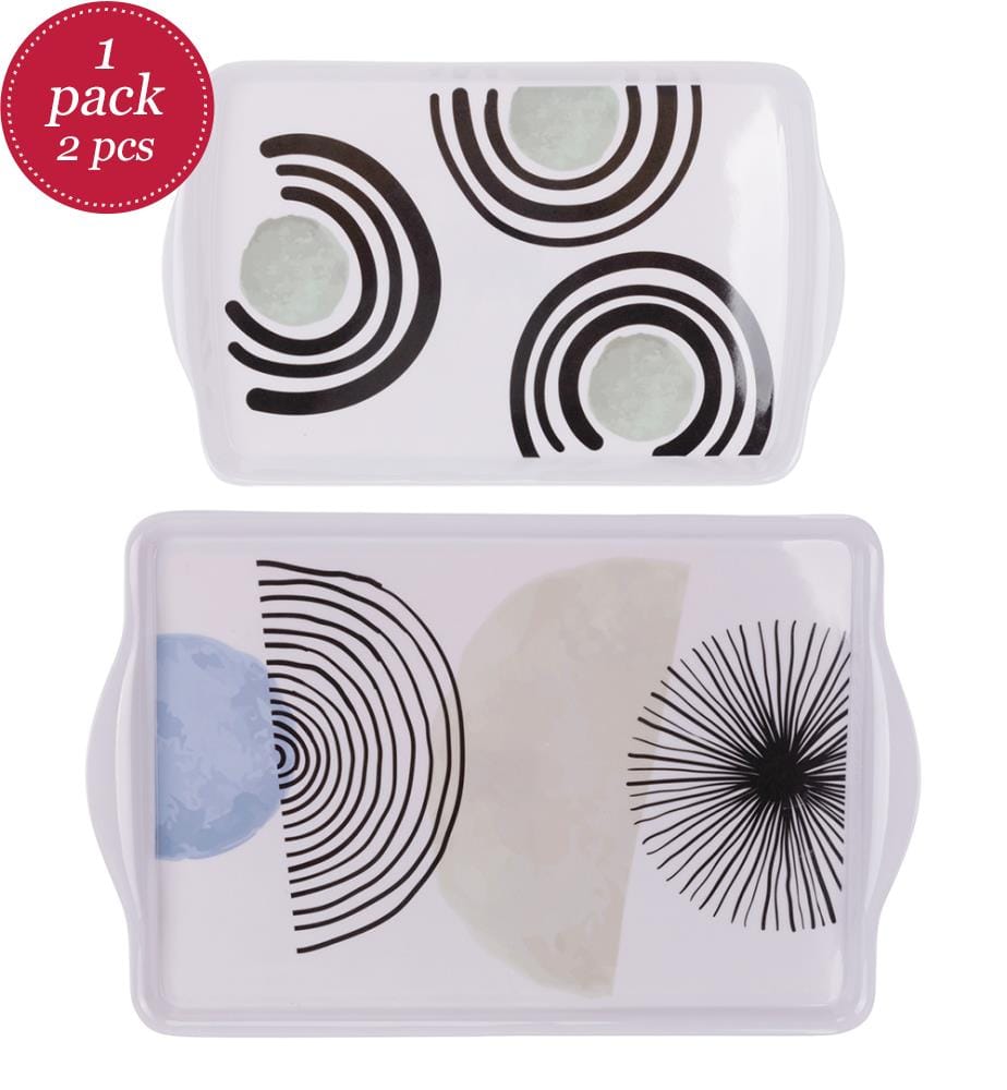 Set aus 2 Melamin-Tabletts - Multicolor / Venice Lido