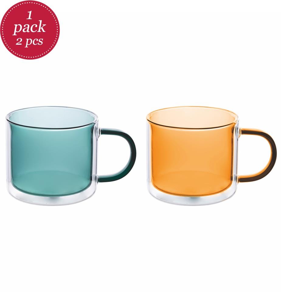 Lot de 2 mugs double paroi Venise Lido - 280 ml