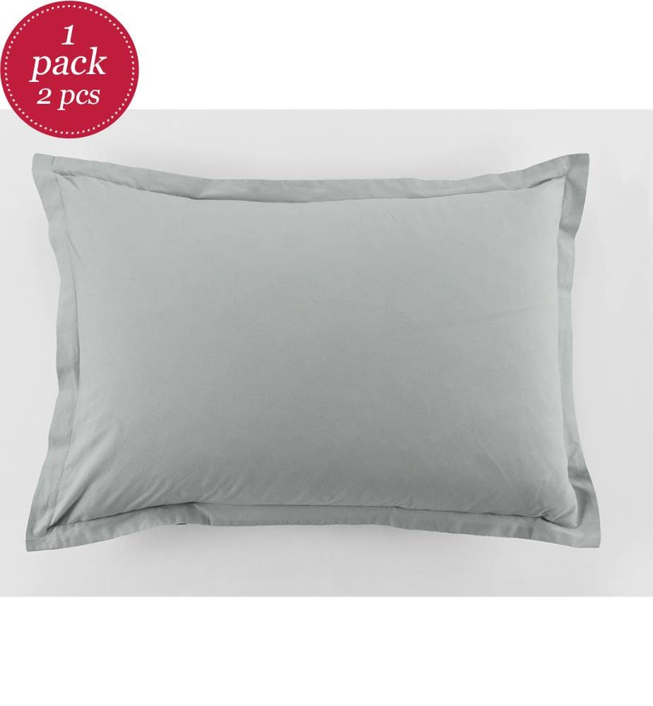 Lot de 2 Taies d'Oreiller 50 x 70 cm - Silver