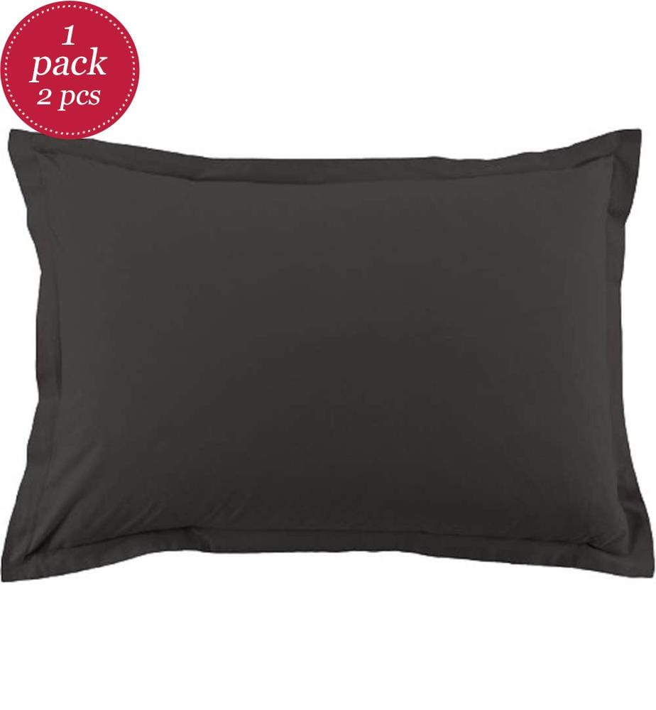 Set di 2 federe 50x70 cm - Grigio scuro