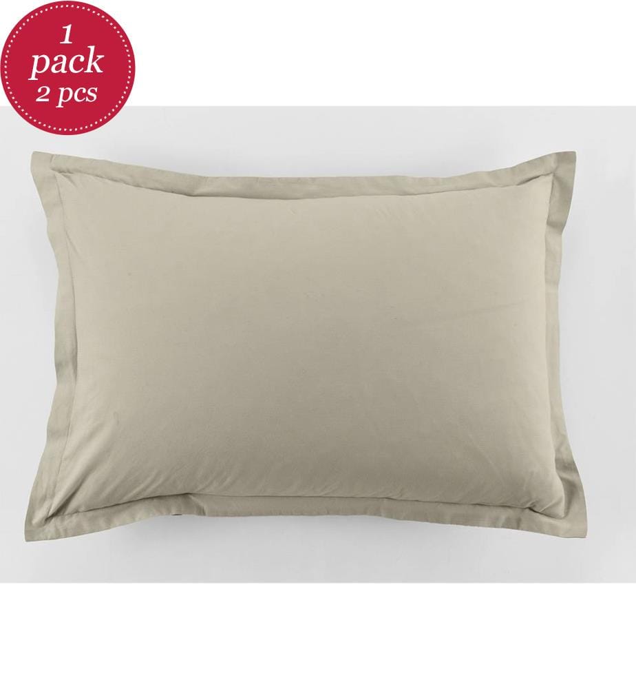 Lot De 2 Taies D'Oreiller 50 x 70 cm - Latte