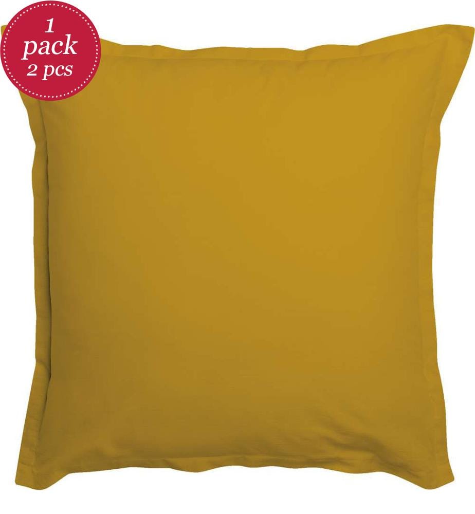 Lot de 2 Taies d'oreiller 63 x 63 cm - Safran