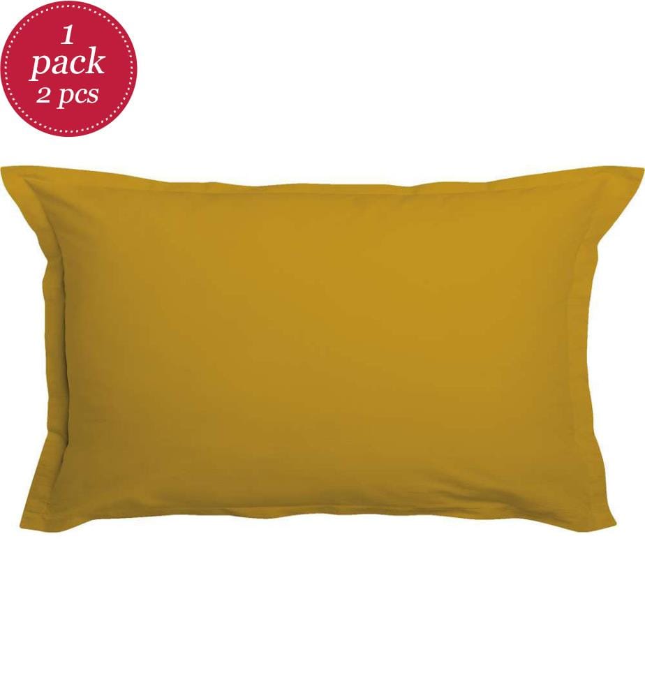 Lot de 2 Taies d'oreiller 50 x 70 cm - Safran