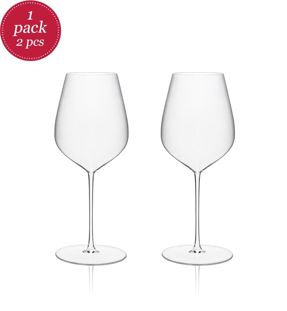 Set of 2 Crystal Wine Glasses - 44 Cl