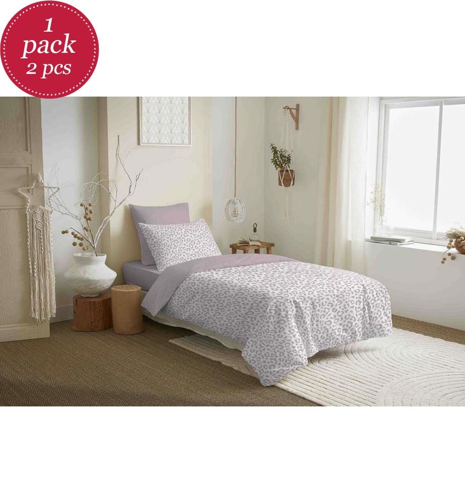 Bettbezug 140 x 200 cm und Spannbettlaken 90 x 190 cm - Diana Blush