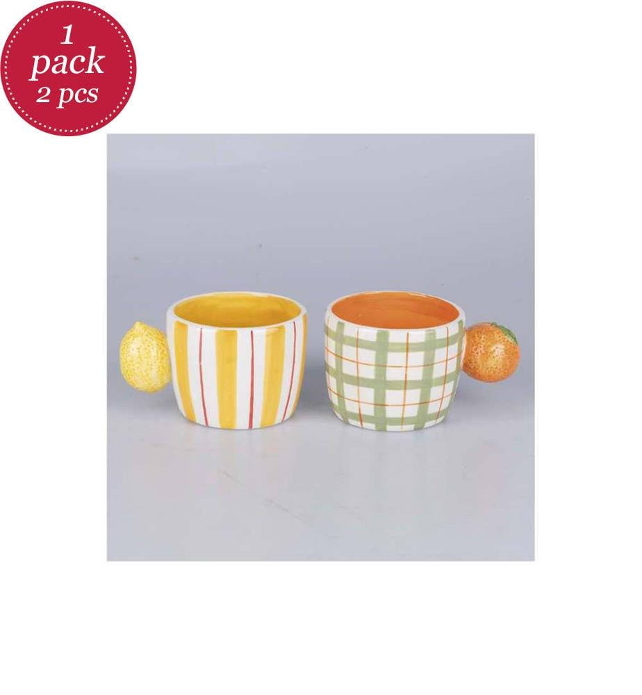Set di 2 tazze Fruit Life - Manico Agrumi