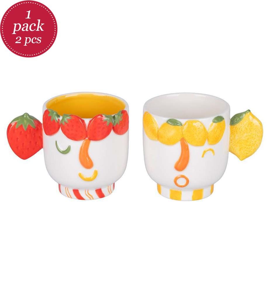 Set di 2 tazze Fruit Life - Face Design