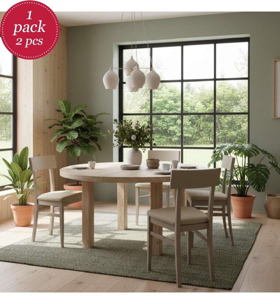 2er Set Monaco Lackierte Holzstühle 44x45x82 cm - Taupe