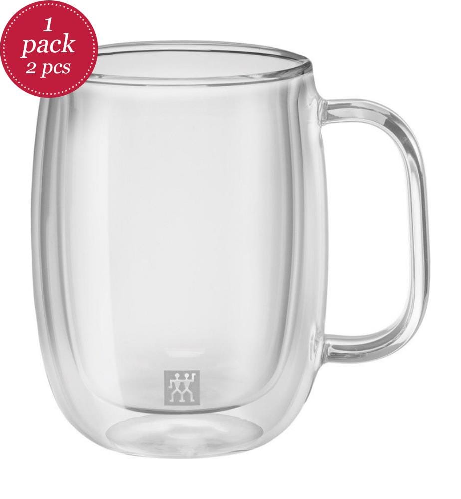Set aus 2 doppelwandigen Sorrento Plus Kaffeegläsern - 355mll - Transparent