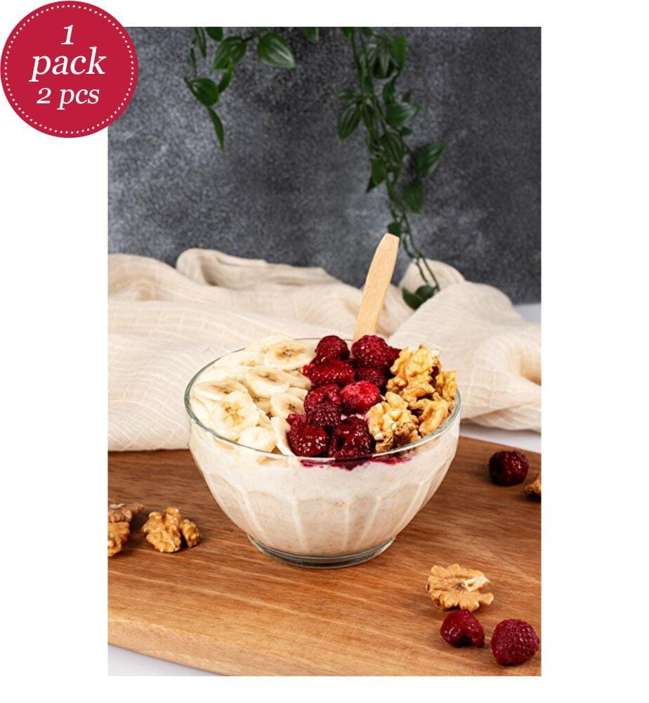 Set of 2 Glass Bowls - Clear
