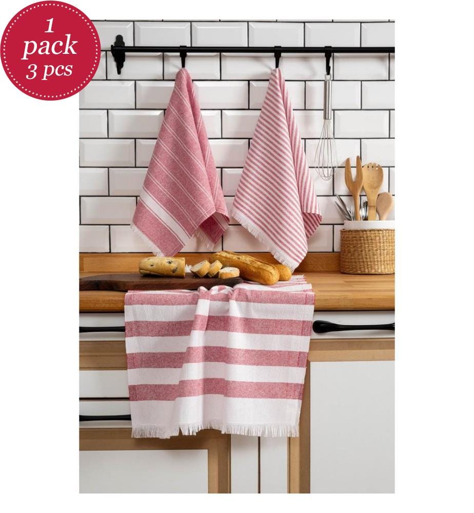 Handtuch-Set 3-teilig - Rot