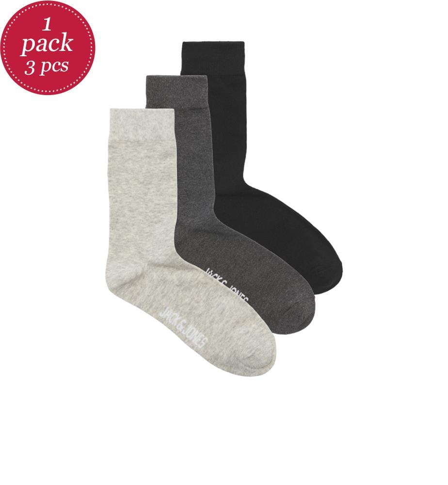 3er-Pack Socken – Grau und Schwarz