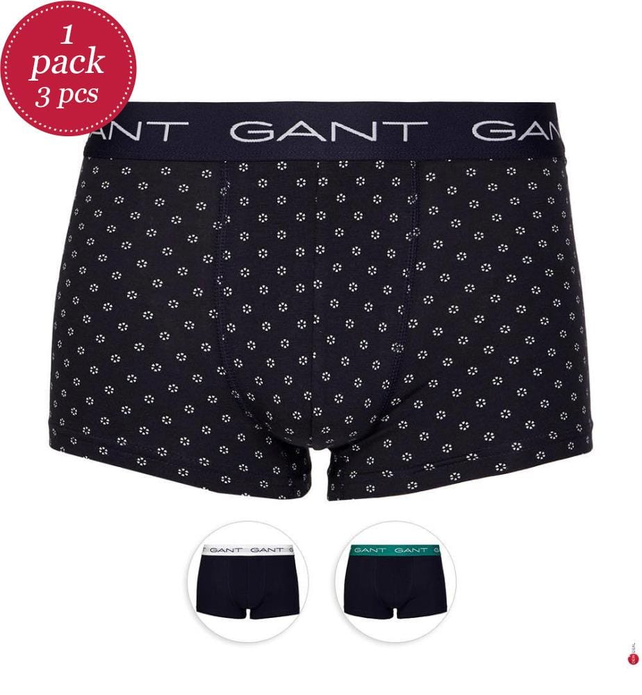 Micro Print Boxer 3er-Pack - Evening Blue