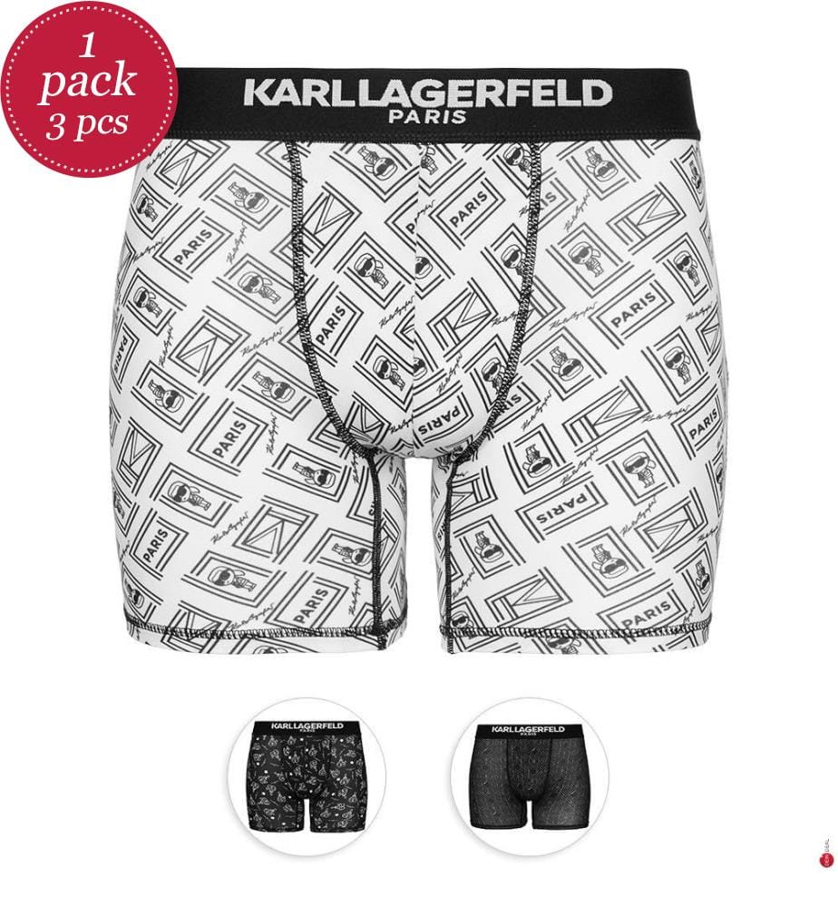 Pack de 3 Boxers Brief Performance - Noir, Blanc & Gris
