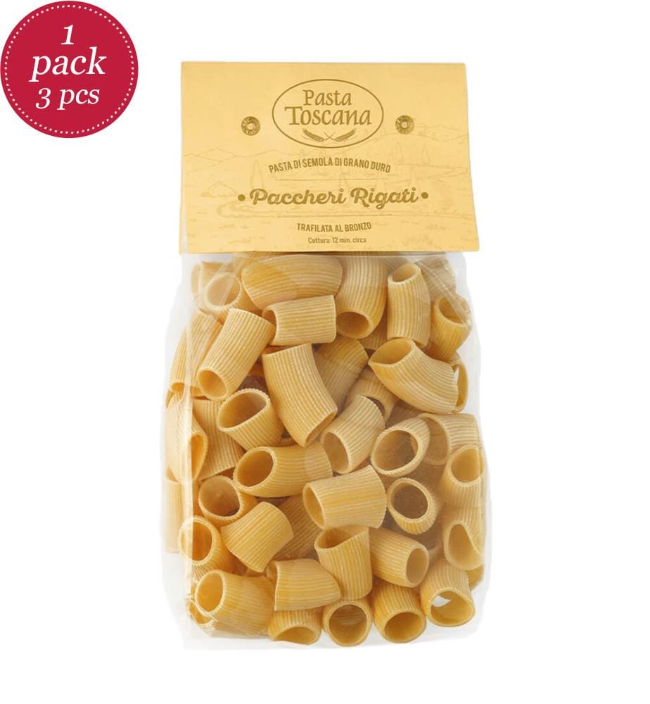 3x Pasta Arigianale Paccheri Rigati 15 - 500 g
