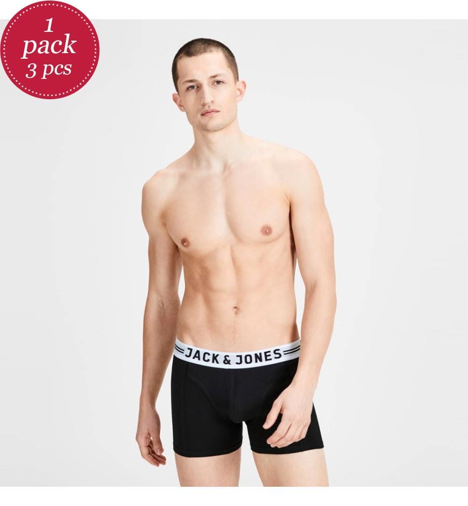 Pack di 3 Boxer Jack & Jones Sense - Nero