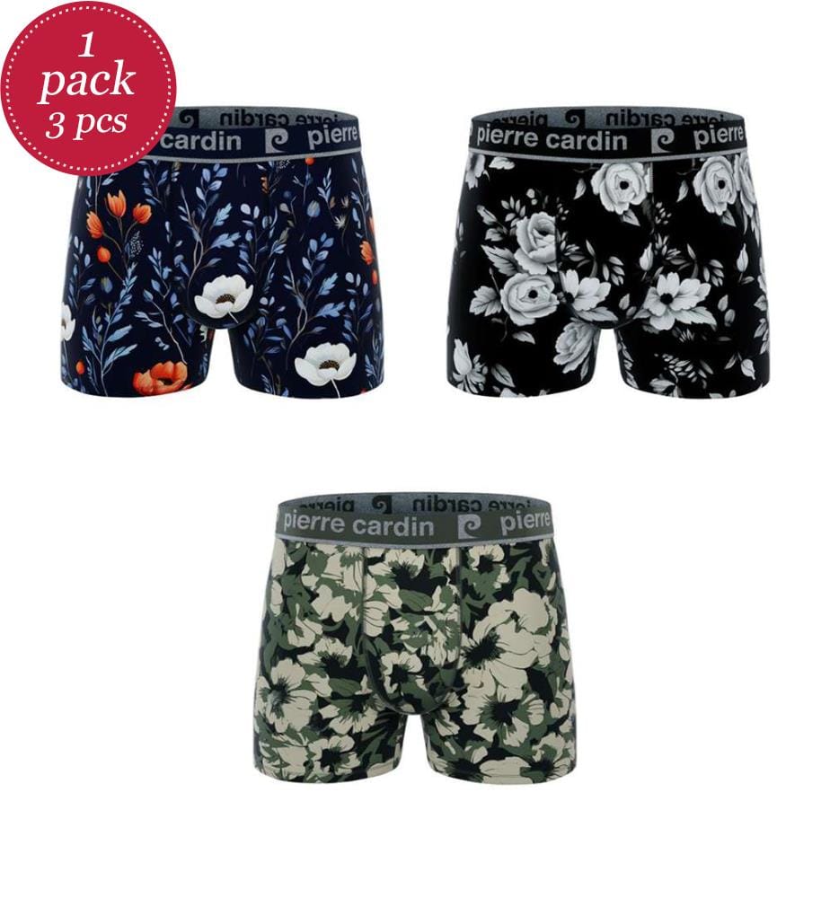 3er-Pack Boxershorts Flowers - Mehrfarbig