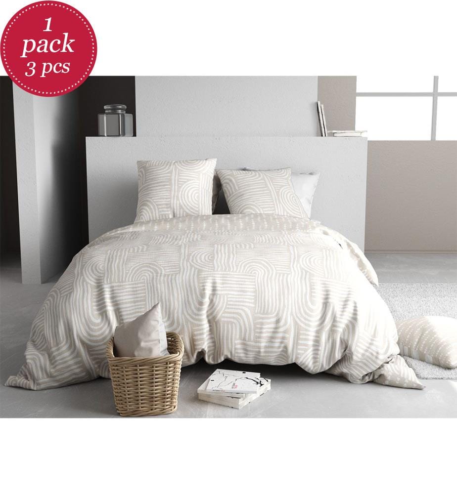 3-teiliges Bettdeckenbezug-Set 240x220cm 100% Baumwolle 57 Fils Fado