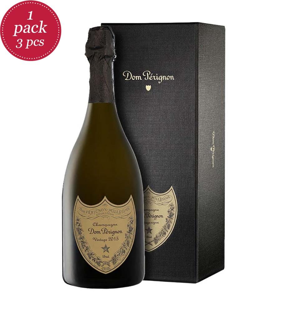 3 x Champagne Dom Pérignon Brut Vintage 2015 + coffret - 225cl