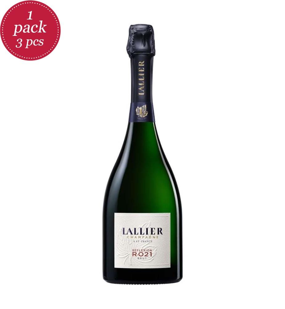 3 x Champagne Lallier Brut Reflexion R.021 - 75cl