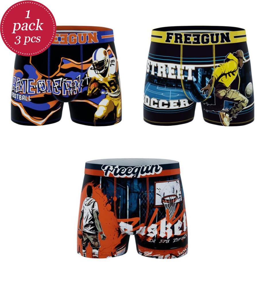 3er-Pack Sport Boxershorts USA - Mehrfarbig