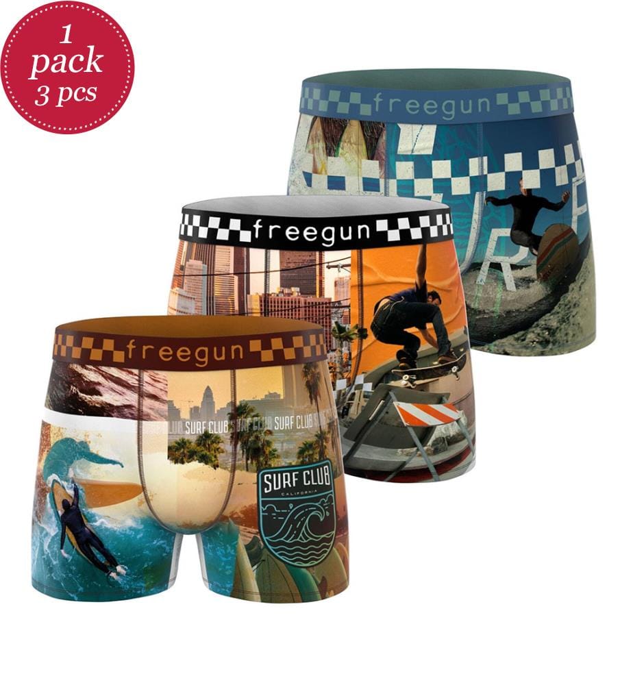 3er-Pack Boxershorts California Vibes - Mehrfarbig