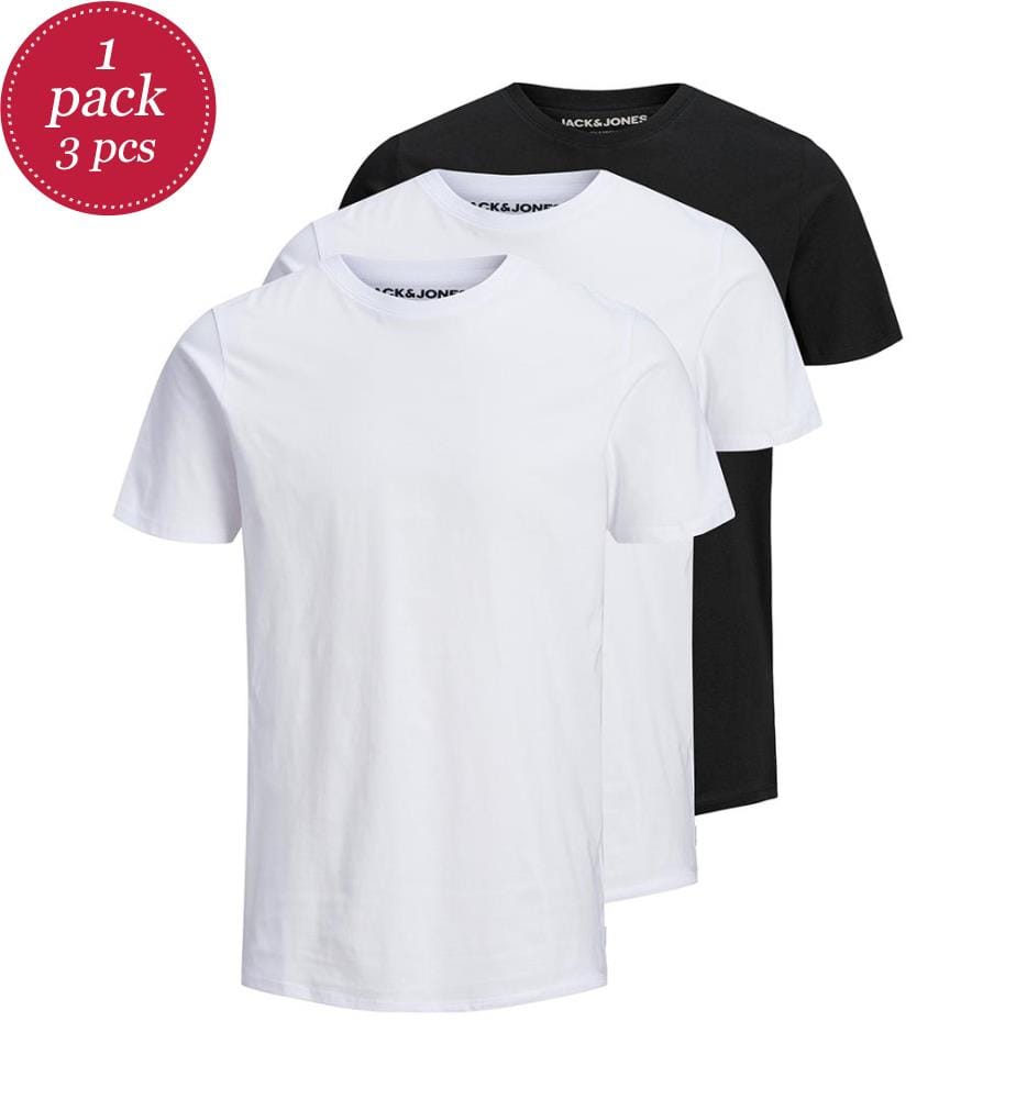 3er-Pack T-Shirts Organic - Weiss und Schwarz