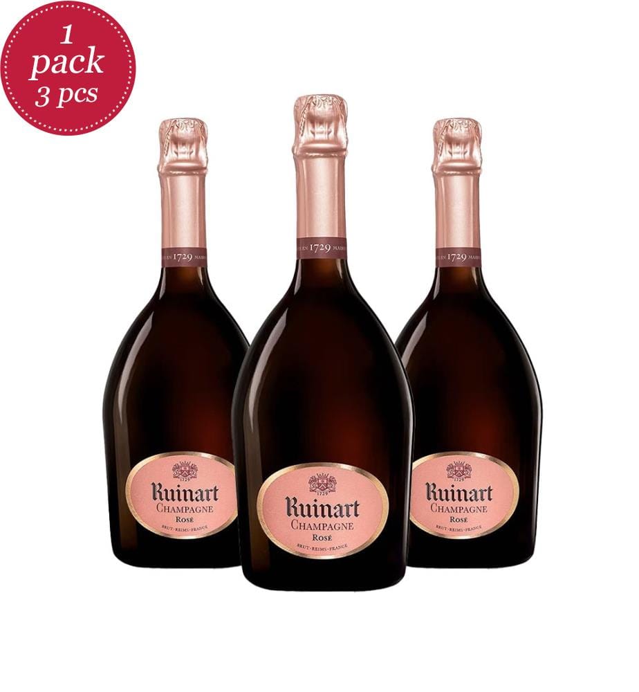 3 x Champagne Ruinart Rosé Second Skin - 75cl