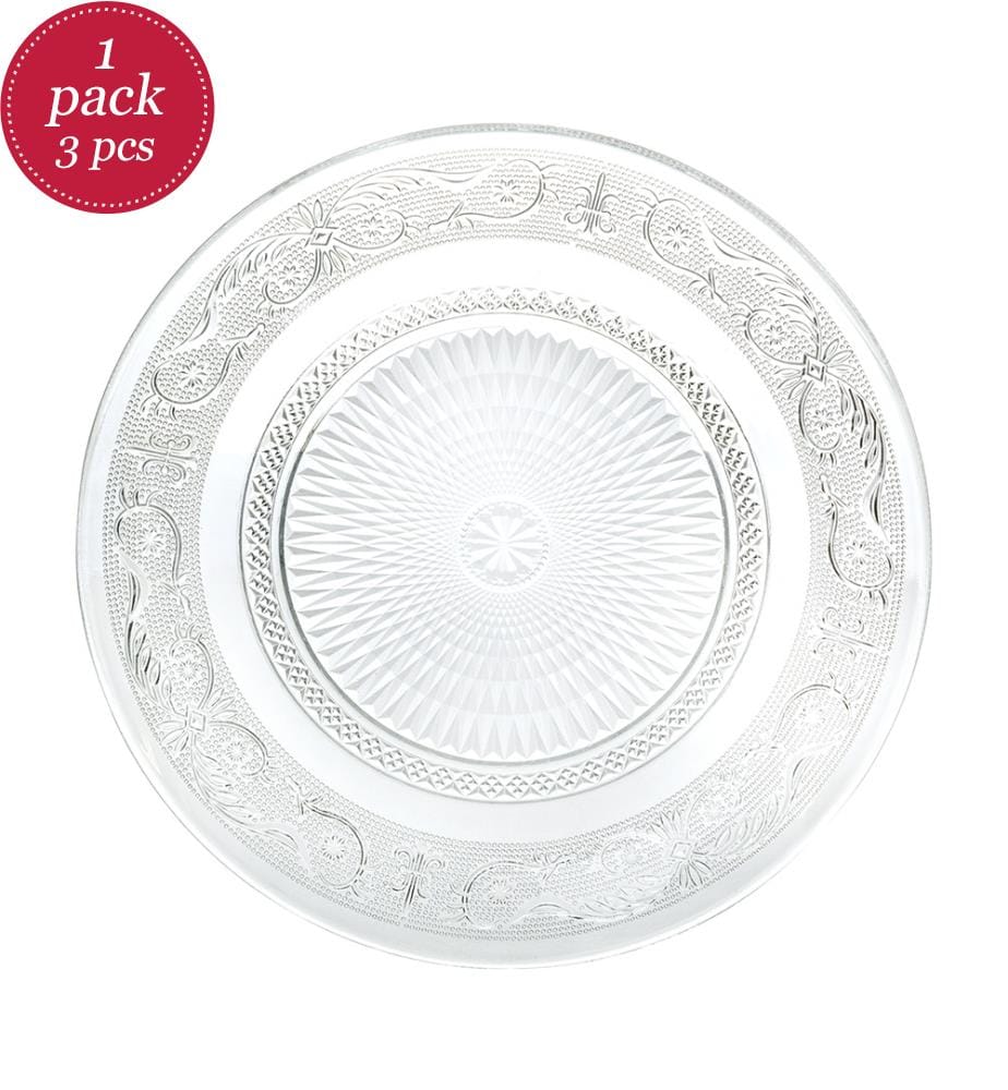 3er-Set flache imperiale Teller 29 cm - Transparent