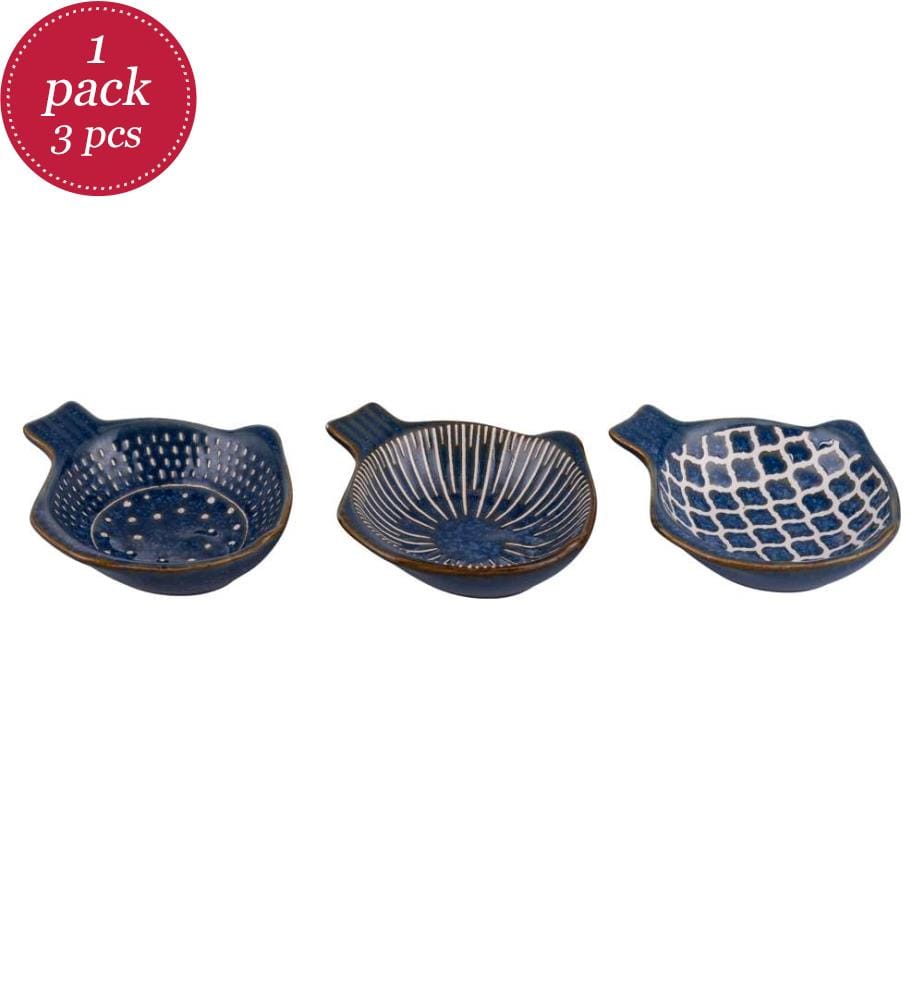 3er-Set Fisch-Reagenzschalen - 3 zufällige Farben / 60 ml