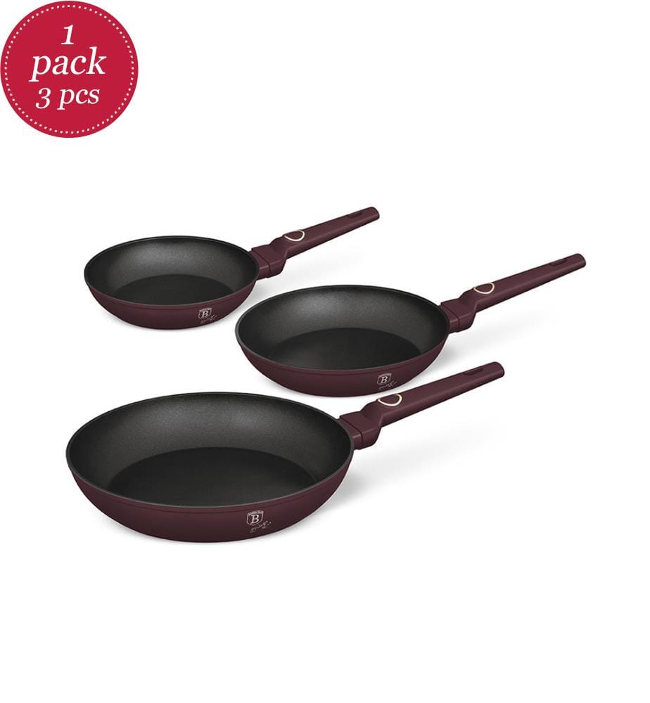 3-teiliges Bratpfannen Set Ø 20/24/28 cm Leonardo Collection - Matt Bordeaux