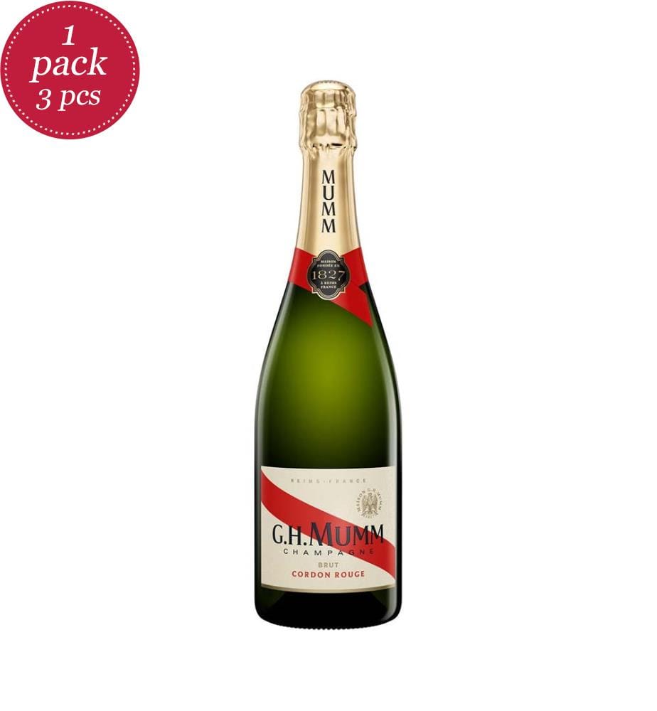 3 x Champagne Mumm Cordon Rouge Brut - 225cl