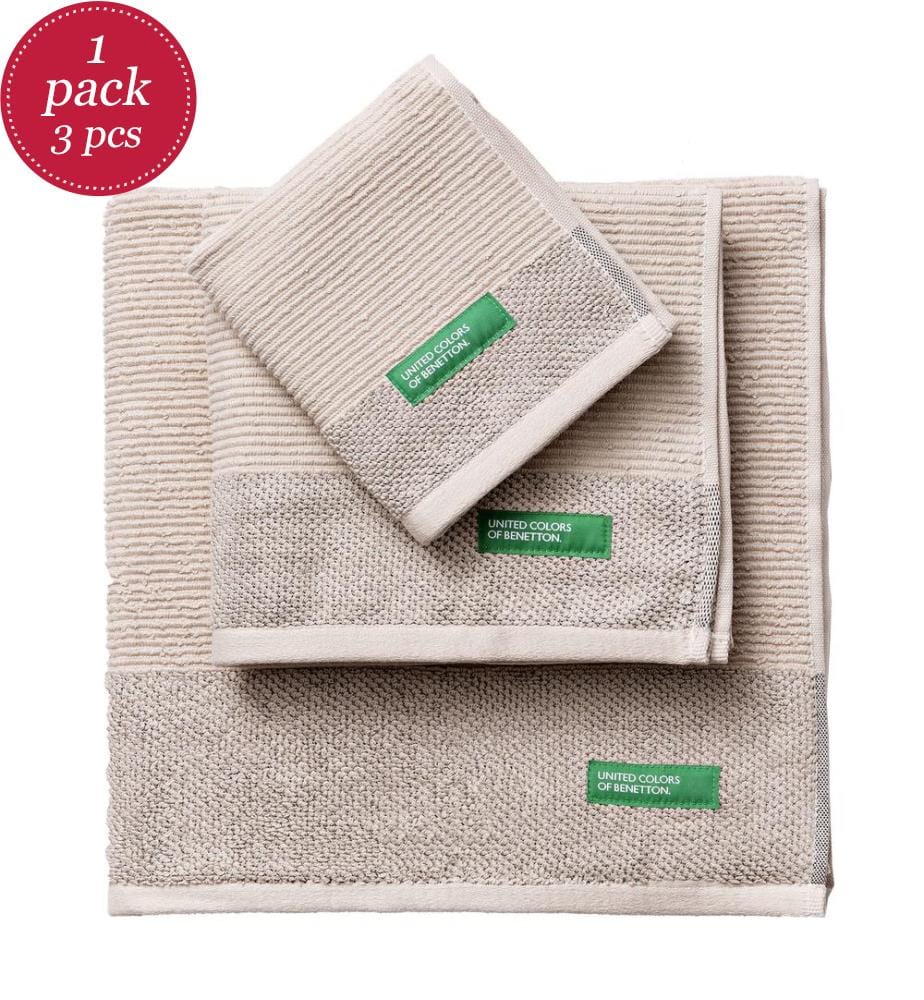 3er-Set Badetücher – Beige