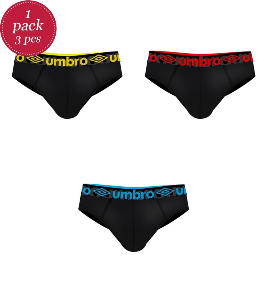 Set di 3 slip Bak - Nero, giallo e rosso