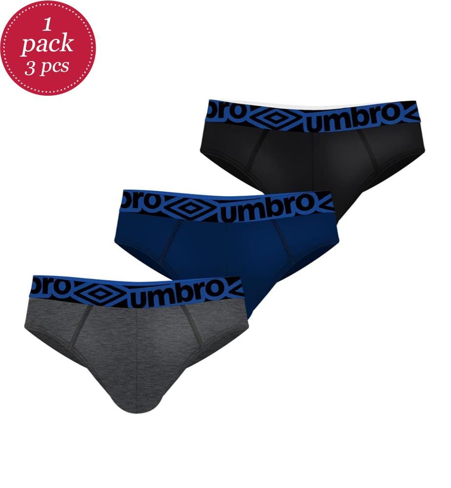 Set di 3 slip Diamon - Grigio, Blu e Nero