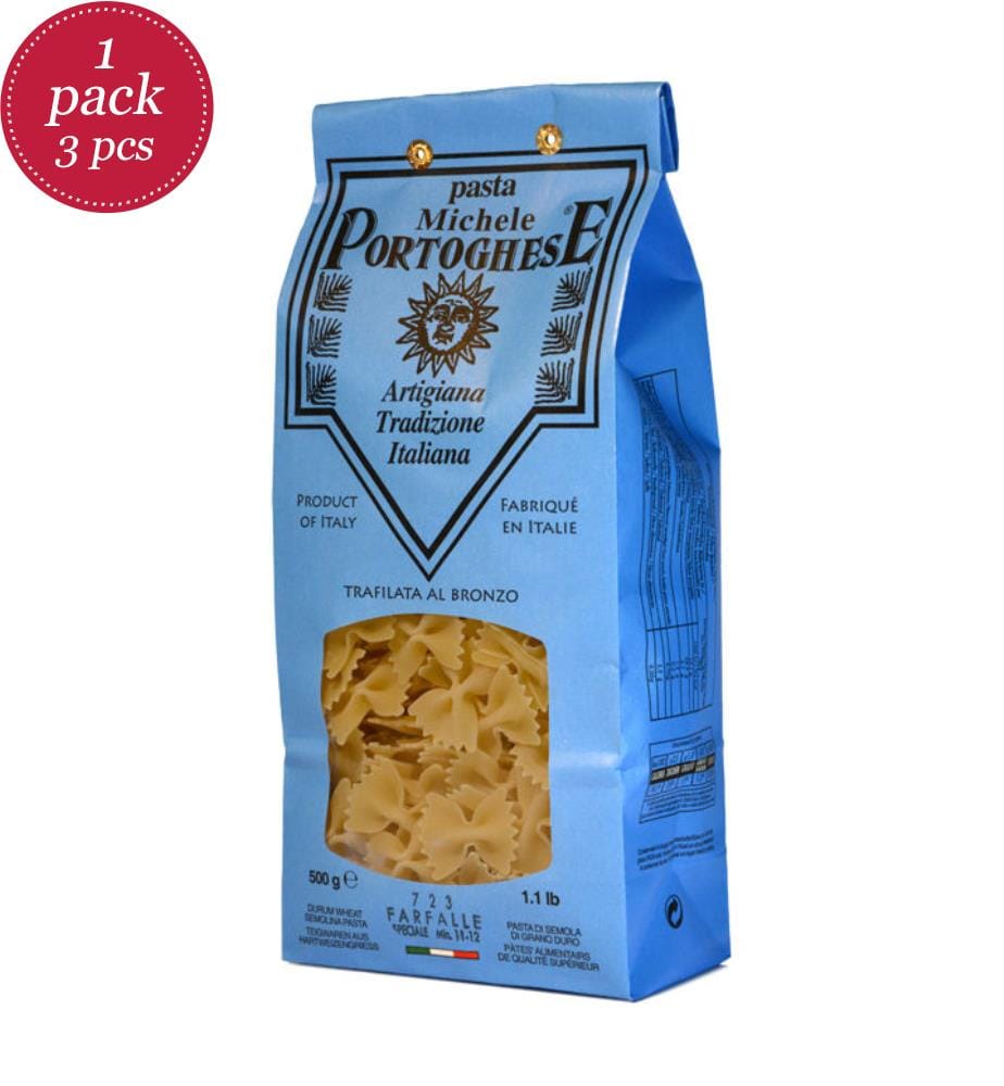 3x Hartweizengriess Farfalle - 500 g