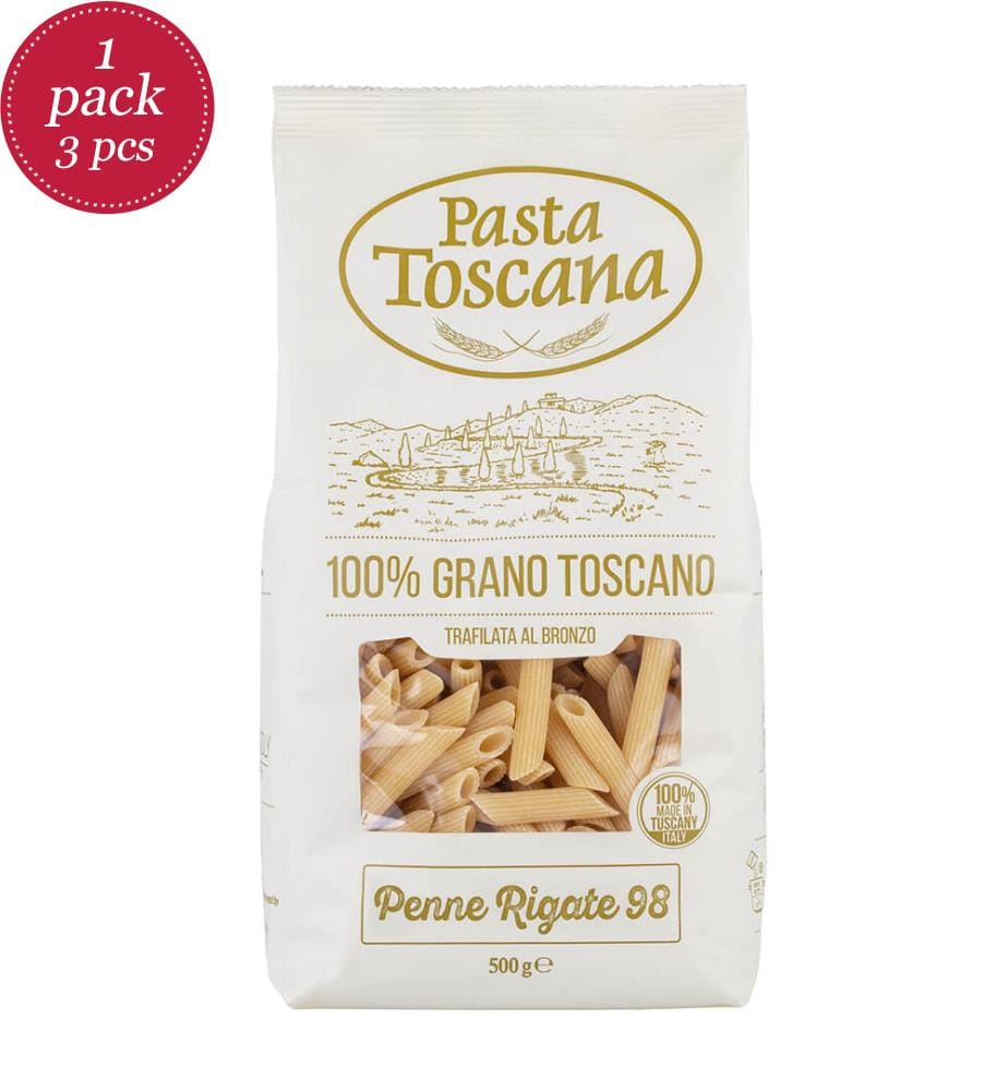 3x Pasta Toscana Classica Penne 98 - 500 g